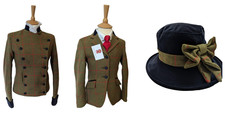 IMMACULATE MEARS GREE  TWEED LEAD  REIN OUTFIT - LEADER & CHILDS - SIZES 8 & 24