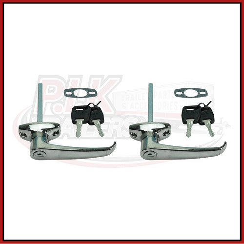 Chrome handle door lock - 2, l