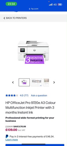 Officejet pro 9720e a3 - hp,