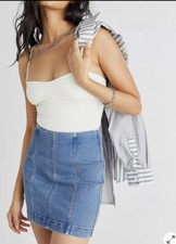 Free People Denim Skirt Size 8