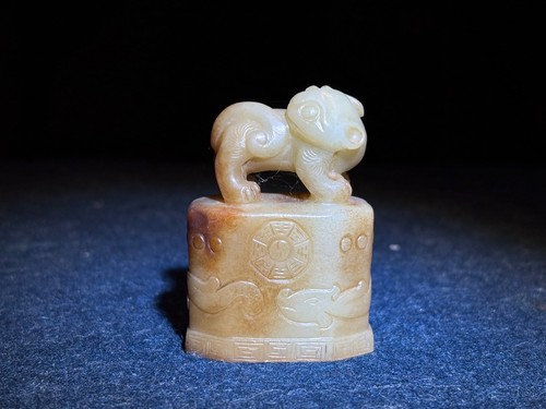 Chinese archaic old white - old, jade