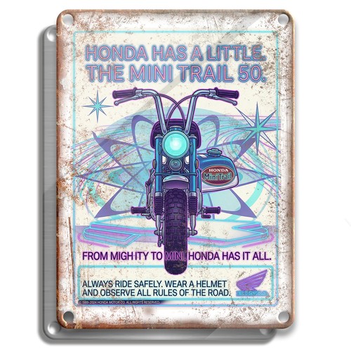 Metal sign honda - metal,