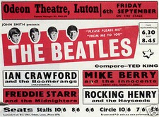 THE BEATLES Concert Flyer /