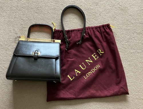 Launer brown handbag - handbag, with