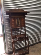 Antique Oak Coat And Umbrella Stand