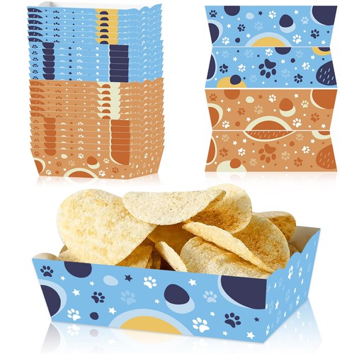 Pack blue dog food trays - blue,