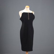 Versace Collection Dress Black and Gold Fabric UK Size 12 Second Hand