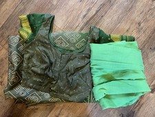 Silk Green and gold hand made