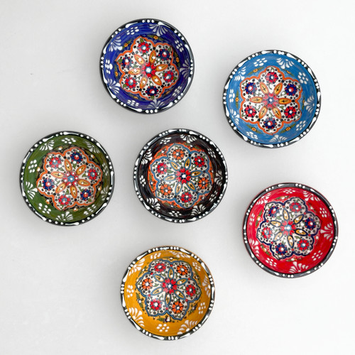 Ceramic bowls handmade floral - handmade,
