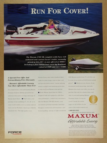 1996 maxum 1700 boat - xr,