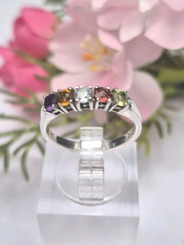 Sterling silver stone multi - silver,