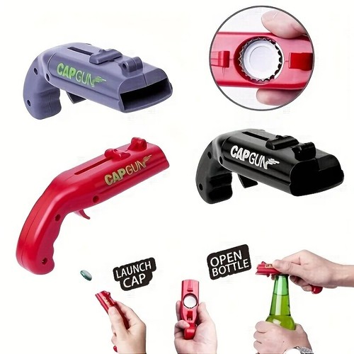 Beer cap gun bottle - gun,
