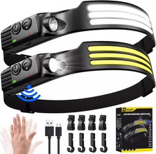 Head Torch Rechargeable,3000 Lumens 230° Wide Beam Super Bright Headtorch