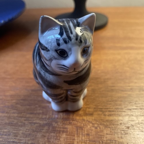 Quail pottery 8cm cat - pottery, connie
