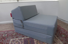 KAIKOO GREY BOLOUR  SINGLE FOLD OUT CHAIR  BED / FUTON