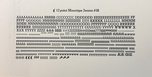 New letterpress type 12 - new,