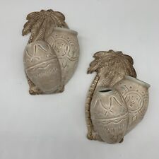 A Pair Of Art Deco 1920e Egyptian Revival Beswick Ware Wall Pocket