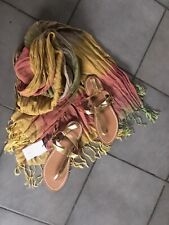 Zara Gold Metalic Leather Flat