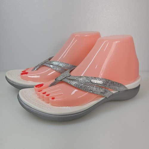 Crocs silver capri strappy - crocs,