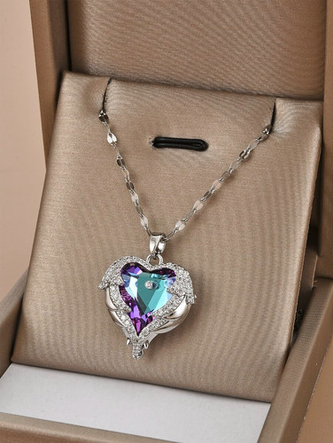 Luxury crystal heart pendant - luxury,