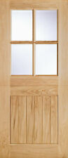 LPD External Oak Stable 4 Lights Clear Double Glazed Doors