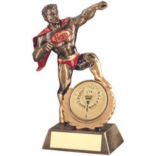 Multisport Super Hero Award Any Activity Novelty Fun Trophy - FREE Engraving