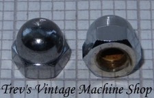 2BA dome nuts - chrome plated brass - acorn cap nuts - Qty 2-12
