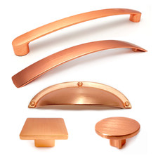 Copper Bow Handles Brushed