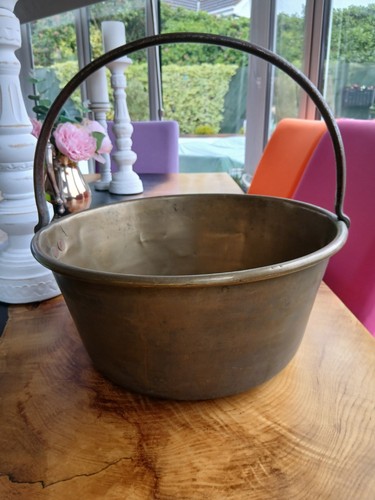 Vintage brass bucket kettle - vintage,