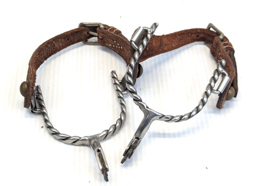 Cowboy spurs twisted rope - spurs,