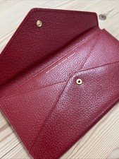 SMYTHSON of BOND St-TRAVEL /PASSPORT WALLET ORGANISER-RED CALF LEATHER