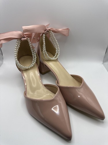 Pink nude pointed - , heel