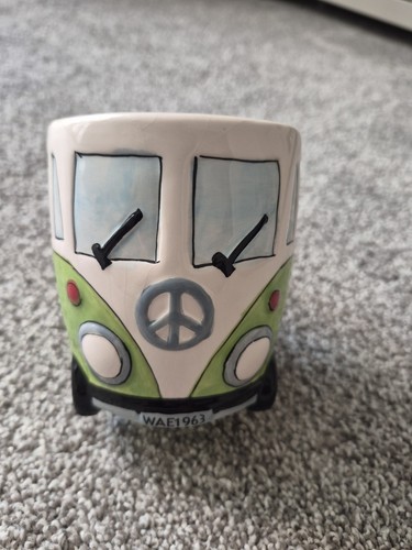 Mug green hippy bus - vw, camper