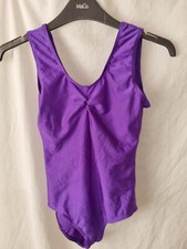 Gorgous purple STARLITE dance show gymnastic leotard costume size 3A
