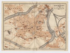 1906 ORIGINAL ANTIQUE CITY MAP