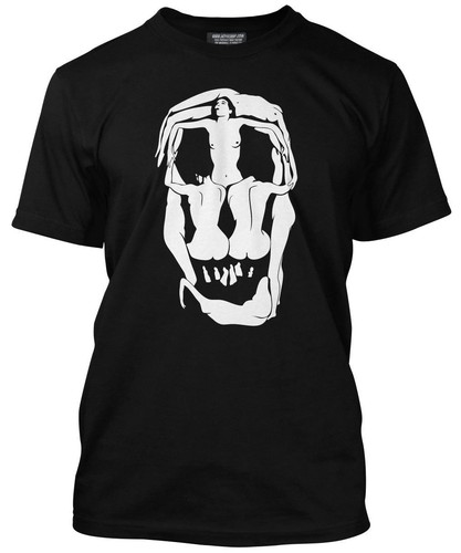 Dali skull mens black shirt - skull,