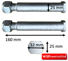 25mm Excavator Pins 160mm (Set