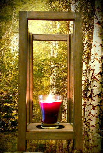Wooden candle holder lantern - candle,