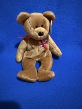 TY Beanie Babies Britannia The Bear With Tag Union Jack Flag Embroidered Retired