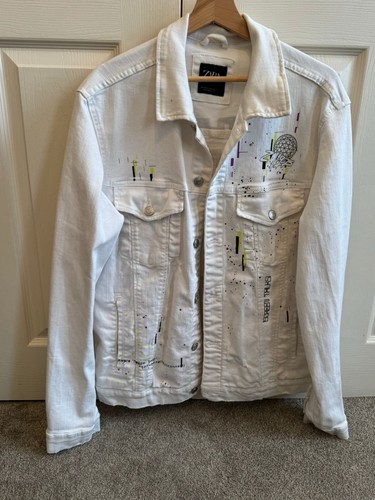 Zara white denim jacket - zara, xl