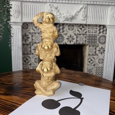 Gold monkey ornament - ornament,, 10