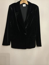 Lovely Tu Black Velvet Blazer Jacket - Size 12