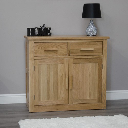 Solid oak small sideboard - oak,