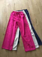 3x SALOOS TROUSERS WIDE LEG NAVE 14 OATMEAL 14 BUBBLE GUM PINK 12 ELASTICATED