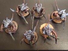 6 Games Workshop Warhammer 40k Tyranid Warriors, Assembled & Painted