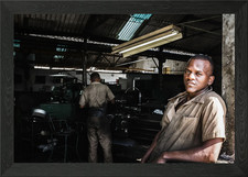 Steelworker Framed Wall Art Poster Canvas Print Picture