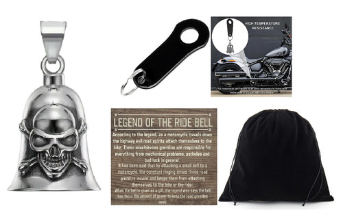 Skull bones ride bell w - skull,