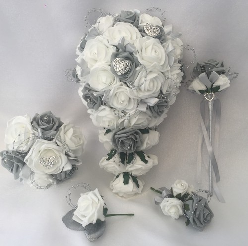 Wedding bouquet grey - , flowers