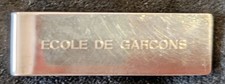 Tiffany & Co Silver Money clip 'Ecole De Garcons'