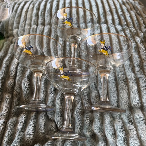 Babycham glasses set gold - babycham, of
